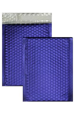 10 Luftpolstertaschen Blau (Matt) 200x250 mm mit Haftklebung