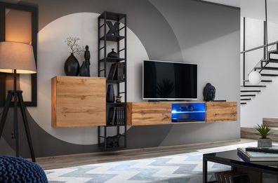Wandregale Wohnwand Wandschrank Regal Design TV-Ständer Sideboard Luxus Neu