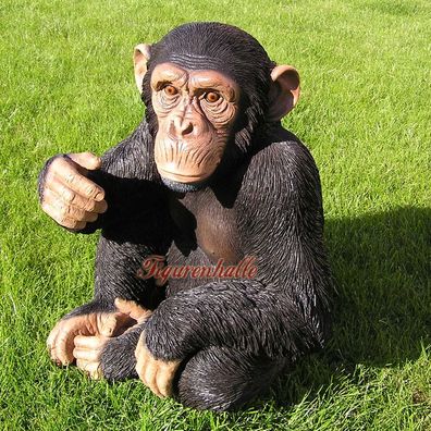 Affe Figur kleines Afrika Jungel Dekoration Deko Aufstellfigur Shimpanse groß
