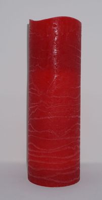 LED echtwachs Kerze Rosso rot Ø 10 cm Höhe 30 cm mit 4/8 Stunden Timer