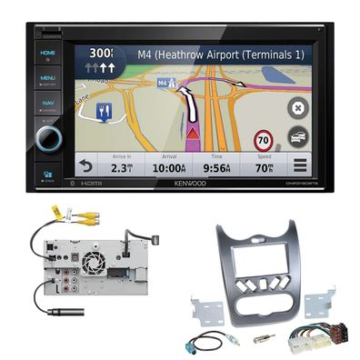 Kenwood Navigationssystem Apple CarPlay HDMI für Dacia Duster 2010-2013 grau