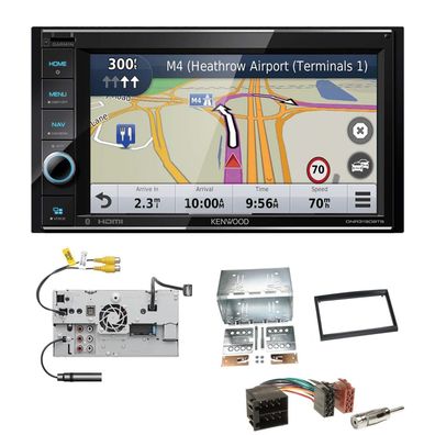 Kenwood Navigationssystem Apple CarPlay HDMI für Fiat Scudo ab 2007 schwarz