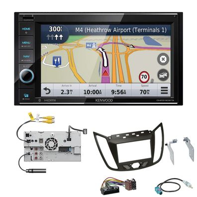 Kenwood Navigationssystem Apple CarPlay HDMI für Ford C-Max ab 2010 dunkelbraun