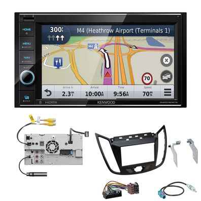 Kenwood Navigationssystem Apple CarPlay HDMI für Ford C-Max ab 2010 matt schwarz