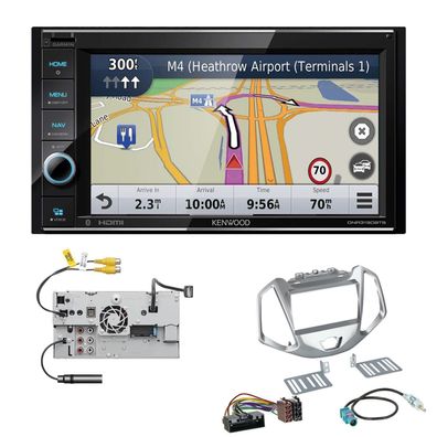 Kenwood Navigationssystem Apple CarPlay HDMI für Ford EcoSport ab 2014 silber
