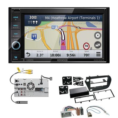 Kenwood Navigationssystem Apple CarPlay HDMI für Honda Insight 2009-2013 schwarz