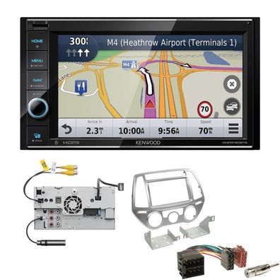 Kenwood Navigationssystem Apple CarPlay HDMI für Hyundai i20 2012-2014 silber