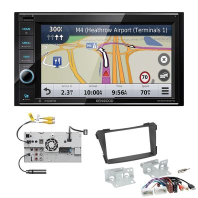 Kenwood Navigationssystem Apple CarPlay HDMI für Hyundai i40 schwarz matt