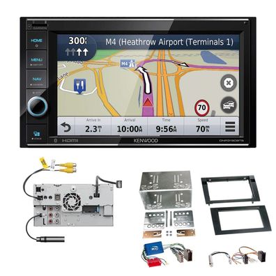 Kenwood Navigationssystem Apple CarPlay für Audi A4 2000-2006 schwarz Teilaktiv
