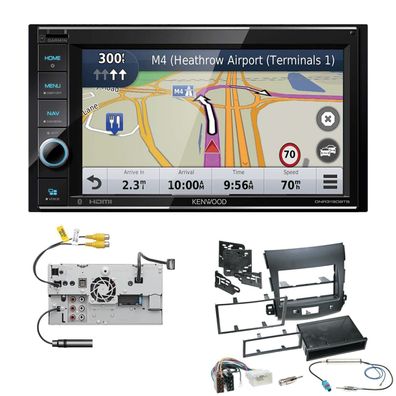 Kenwood Navigationssystem Apple CarPlay für Citroen C-Crosser 2007-2012 schwarz