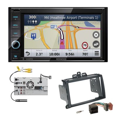 Kenwood Navigationssystem Apple CarPlay für Hyundai i20 2009-2012 in schwarz