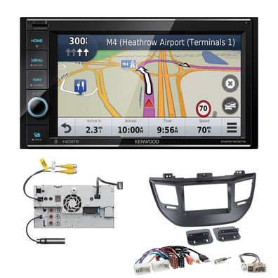 Kenwood Navigationssystem Apple CarPlay für Hyundai Tucson ab 2015 schwarz