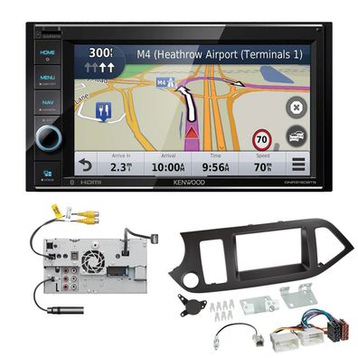 Kenwood Navigationssystem Apple CarPlay für KIA Picanto ab 2011 schwarz