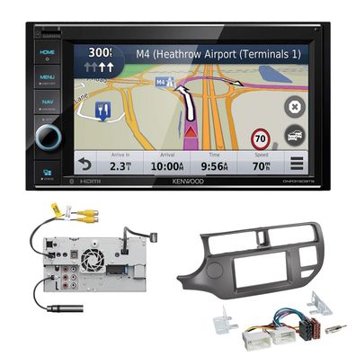 Kenwood Navigationssystem Apple CarPlay für KIA Rio III 2011-2015 anthrazit