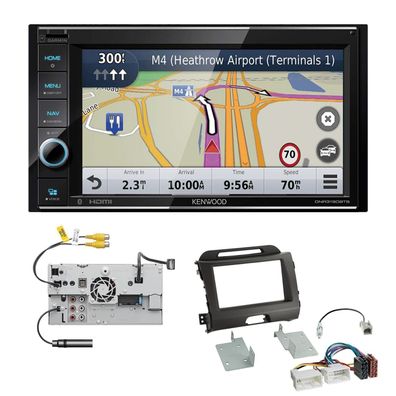 Kenwood Navigationssystem Apple CarPlay für KIA Sportage 2010-2015 schwarz
