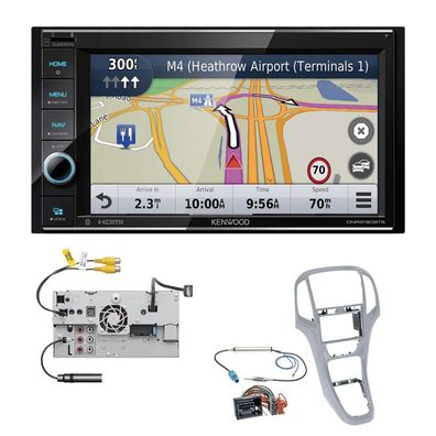 Kenwood Navigationssystem Apple CarPlay für Opel Astra J ab 2009 platin