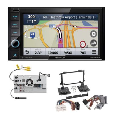 Kenwood Navigationssystem Apple CarPlay für Pontiac Grand AM 2000-2004 schwarz