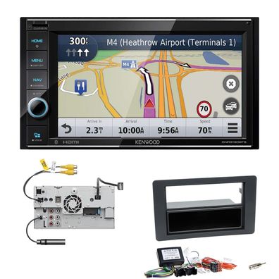 Kenwood Navigationssystem Apple CarPlay für Saab 9-5 2009-2011 schwarz