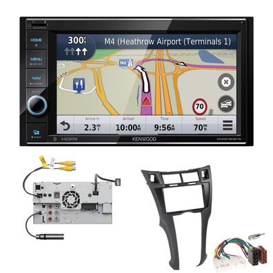 Kenwood Navigationssystem Apple CarPlay für Toyota Yaris schwarz ohne OEM Navi