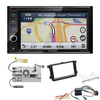 Kenwood Navigationssystem Apple CarPlay für Volkswagen VW CC schwarz