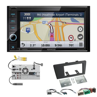 Kenwood Navigationssystem Apple CarPlay für Volvo S60 I 2000 bis 2003 schwarz