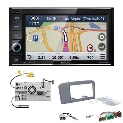 Kenwood Navigationssystem Apple CarPlay für Volvo S80 I 1998-2008 anthrazit