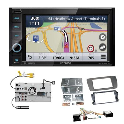 Kenwood Navigation Apple CarPlay für Seat Ibiza IV conemaragrau inkl Canbus