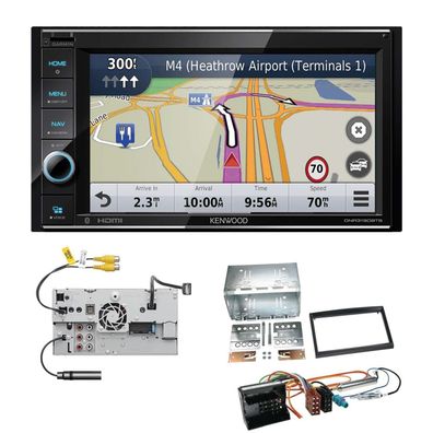 Kenwood Navigationssystem Apple CarPlay HDMI für Citroen C2 2003-2010 schwarz