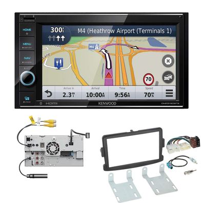 Kenwood Navigationssystem Apple CarPlay HDMI für Dacia Logan ab 2013 schwarz