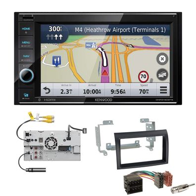 Kenwood Navigationssystem Apple CarPlay HDMI für Fiat Ducato gewölbte Kante