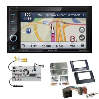 Kenwood Navigationssystem Apple CarPlay HDMI für Fiat Stilo 2001-2008 schwarz
