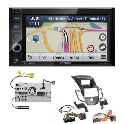 Kenwood Navigationssystem Apple CarPlay HDMI für Ford Fiesta 2008-2013 Display