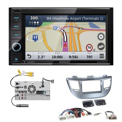 Kenwood Navigationssystem Apple CarPlay für Hyundai Tucson ab 2015 in silber