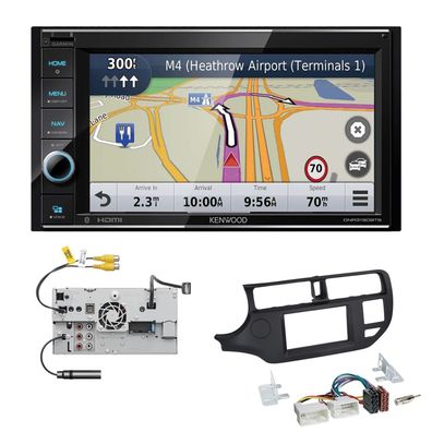 Kenwood Navigationssystem Apple CarPlay für KIA Rio III 2011-2015 in schwarz