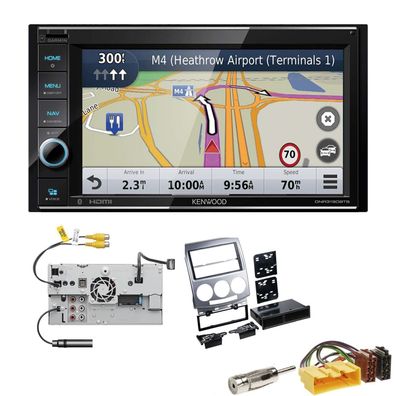 Kenwood Navigationssystem Apple CarPlay für Mazda 5 2005-2010 silber