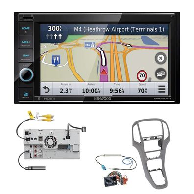 Kenwood Navigationssystem Apple CarPlay für Opel Astra J ab 2009 titan grau