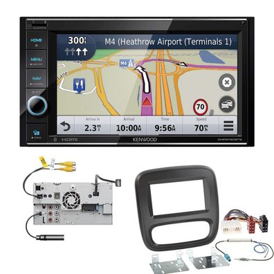 Kenwood Navigationssystem Apple CarPlay für Opel Vivaro ab 2014 schwarz
