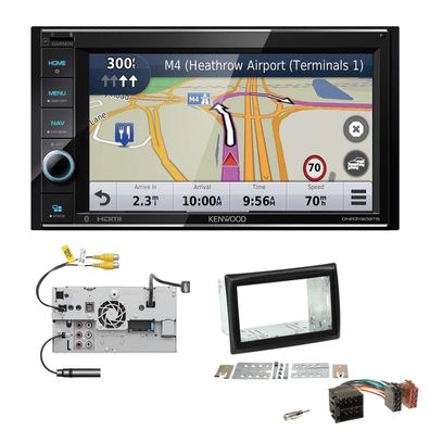 Kenwood Navigationssystem Apple CarPlay für Renault Megane II 2002-2008 schwarz