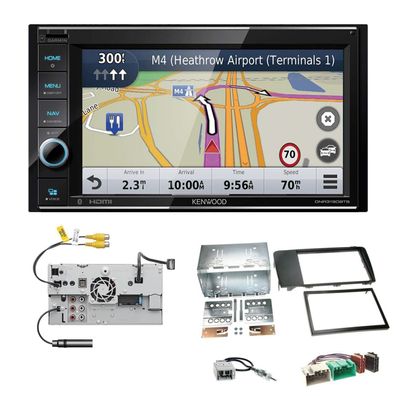 Kenwood Navigationssystem Apple CarPlay für Volvo S60 I 2004 bis 2009 schwarz