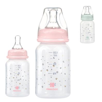 Kikkaboo Babyflasche Savanna 120 ml, aus Kunststoff, Anti-Kolik-Sauger Größe S