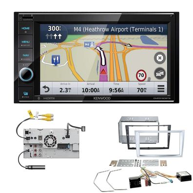 Kenwood Navigation Apple CarPlay für Opel Zafira B matt-chrome inkl Canbus
