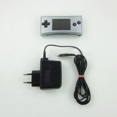 Gameboy Advance MICRO Konsole in SILBER / SILVER #62C + Original Ladekabel