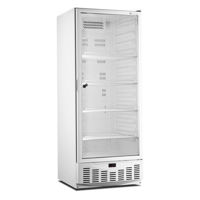Marecos Kühlschrank GN 2/1 mit Glastür aus weißem Stahl 600 Liter
