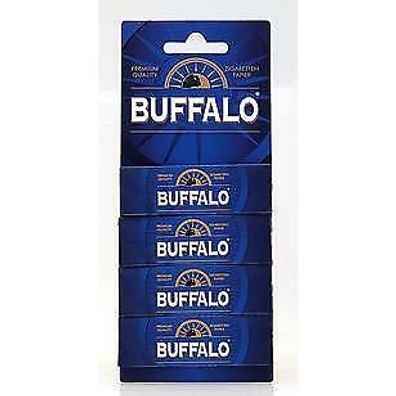 Buffalo Zigarettenpapier 4 x 50 Blättchen auf Blister 25 Blister im Set