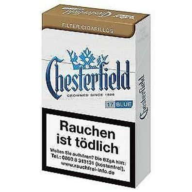Chesterfield Blue Filter Cigarillos eine Stange