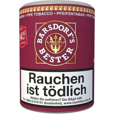 Barsdorf's Bester Red 160g Pfeifentabak auch zum Stopfen geeignet