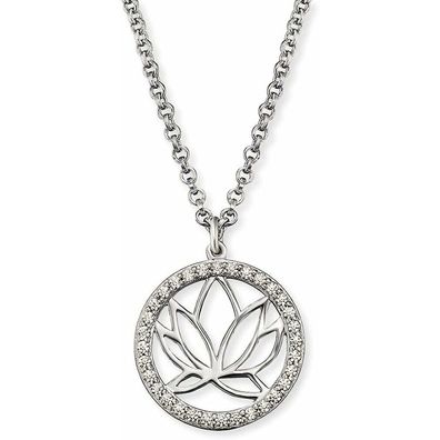 Silver necklace with lotus flower ERN-LOTUS-ZI