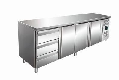 Kühltisch inkl. 3er Schubladenset Modell KYLJA 4130 TN, Maße: B 2230 x T 700 x H ...