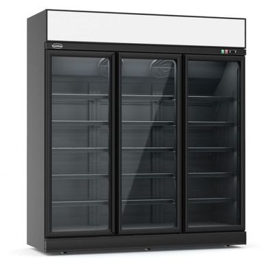 Kühlschrank 3 Glastüren schwarz INS-1530 Liter