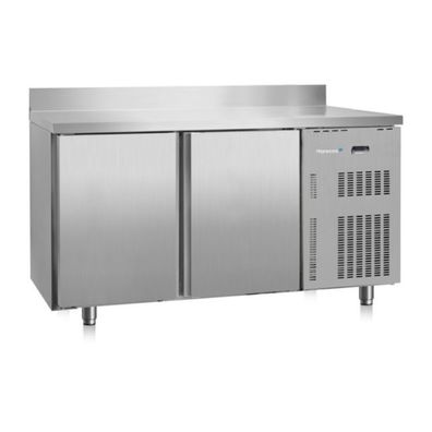 Marecos Softline Edelstahl Kühltisch 600mm tief mit 2 Türen und Aufkantung
